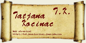 Tatjana Kočinac vizit kartica